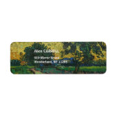 Vincent van Gogh - Landschap in Twilight Etiket (Voorkant)