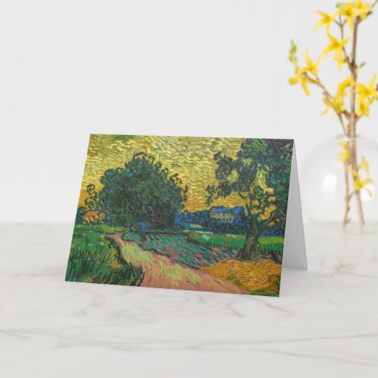 Vincent van Gogh - Landschap in Twilight Kaart (Gele Bloem)