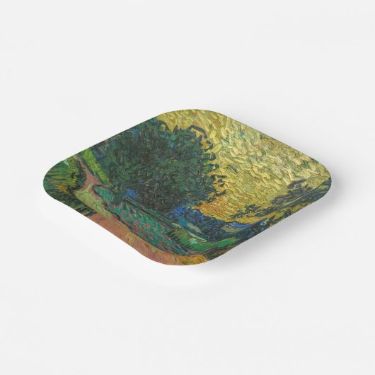 Vincent van Gogh - Landschap in Twilight Papieren Bordje (Gebogen)