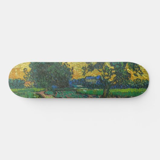 Vincent van Gogh - Landschap in Twilight Skateboard (Horizontaal)