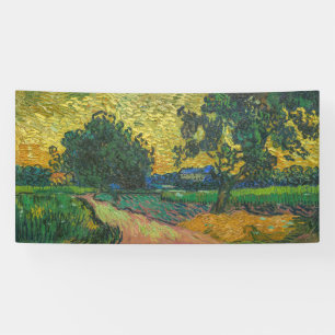 Vincent van Gogh - Landschap in Twilight Spandoek