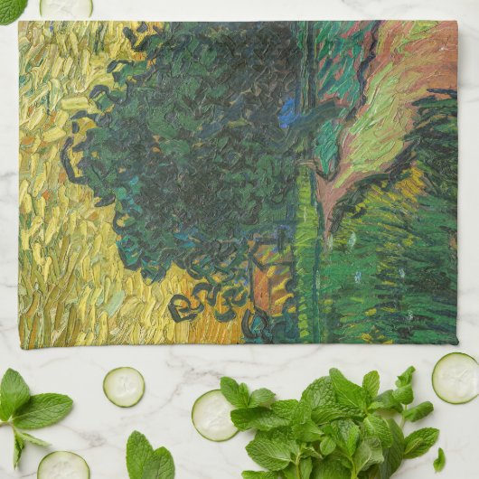 Vincent van Gogh - Landschap in Twilight Theedoek (Gevouwen)