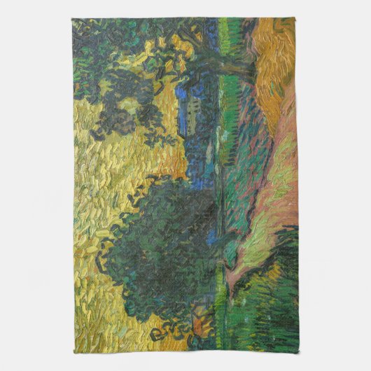 Vincent van Gogh - Landschap in Twilight Theedoek (Verticaal)