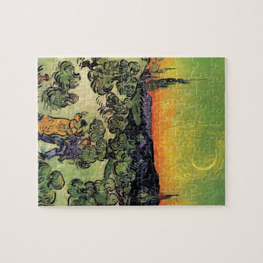 Vincent van Gogh - Landschap met een paar fijne ku Legpuzzel (Horizontaal)