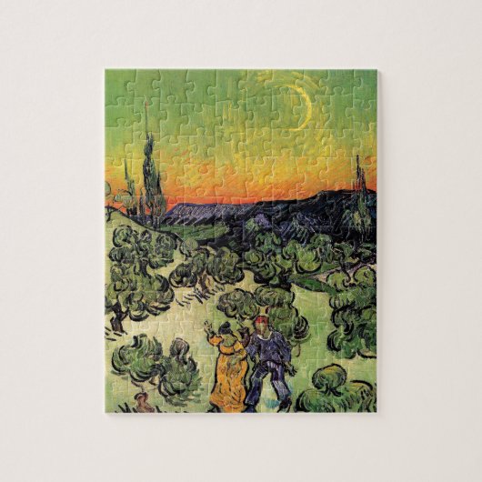 Vincent van Gogh - Landschap met een paar fijne ku Legpuzzel (Verticaal)