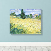 Vincent van Gogh | Landschap met Groene Korn, 1889 Canvas Afdruk (Insitu (Houten vloer))