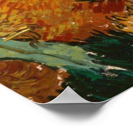 Vincent van Gogh | Landschap met House & Plowman Poster (Hoek)