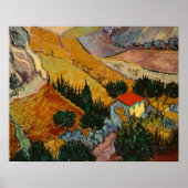 Vincent van Gogh | Landschap met House & Plowman Poster (Voorkant)