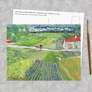Vincent van Gogh - Landschap met Koets & Trein Briefkaart