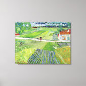 Vincent van Gogh - Landschap met vervoer en trein Canvas Afdruk (Voorkant)