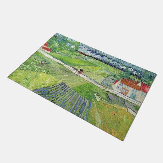 Vincent van Gogh - Landschap met vervoer en trein Deurmat (Schuin)