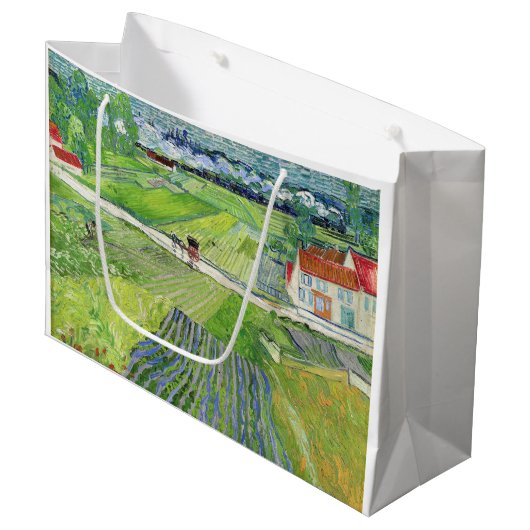 Vincent van Gogh - Landschap met vervoer en trein Groot Cadeauzakje (Voorkant Gekanteld)