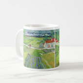 Vincent van Gogh - Landschap met vervoer en trein Koffiemok (Voorkant links)
