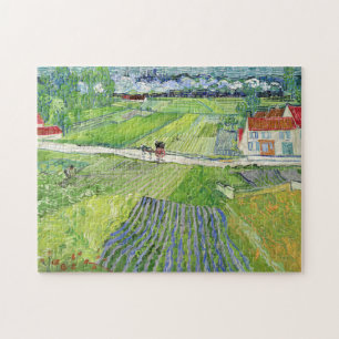 Vincent van Gogh - Landschap met vervoer en trein Legpuzzel
