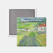 Vincent van Gogh - Landschap met vervoer en trein Magneet (Voorkant / Achterkant)