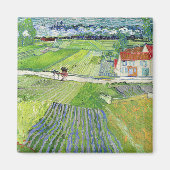 Vincent van Gogh - Landschap met vervoer en trein Magneet (Voorkant)