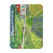 Vincent van Gogh - Landschap met vervoer en trein Magneet (Verticaal)