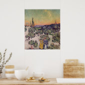 Vincent van Gogh | Landschap Moonlit, 1889 Poster (Keuken)