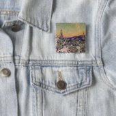 Vincent van Gogh | Landschap Moonlit, 1889 Vierkante Button 5,1 Cm (In situ)