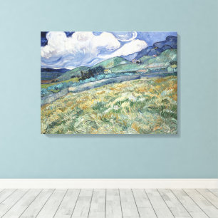 Vincent van Gogh, Landschap uit Saint-Remy Canvas Afdruk