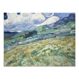 Vincent van Gogh - Landschap van heilige-Remy Foto Afdruk