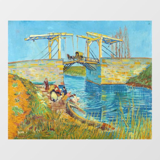 Vincent van Gogh - Langlois Bridge in Arles #1 Raamsticker (Vel)