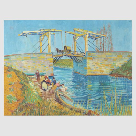 Vincent van Gogh - Langlois Bridge in Arles #1 Tissuepapier (Voorkant)