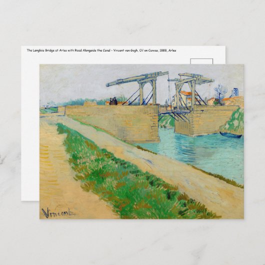 Vincent van Gogh - Langlois Bridge in Arles #2 Briefkaart (Voorkant / Achterkant)