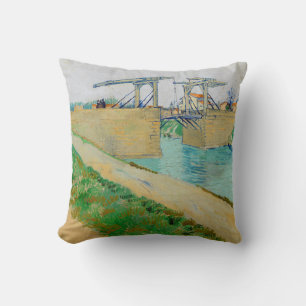 Vincent van Gogh - Langlois Bridge in Arles #2 Kussen