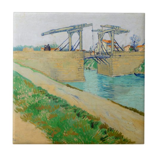 Vincent van Gogh - Langlois Bridge in Arles #2 Tegeltje (Voorkant)