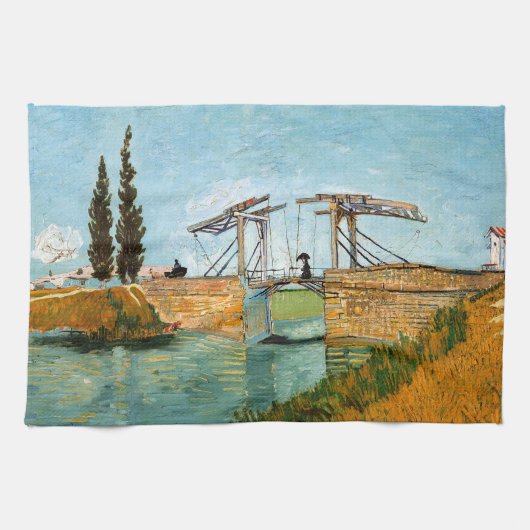 Vincent van Gogh - Langlois Bridge in Arles #3 Theedoek (Horizontaal)