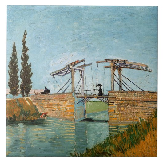 Vincent Van Gogh  Langlois Bridge in Arles Tegeltje (Voorkant)
