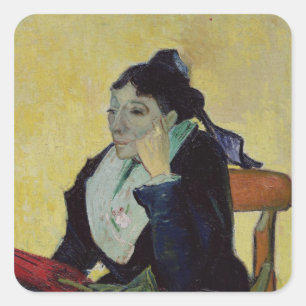 Vincent van Gogh L'Arlesienne 1888 Vierkante Sticker