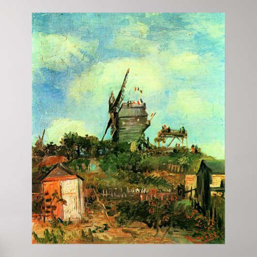 Vincent van Gogh, Le Moulin de la Galette 3, Poster (Voorkant)