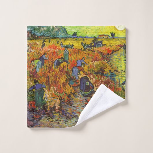 Vincent van Gogh - Le vignoble rouge (Gant de toilette)