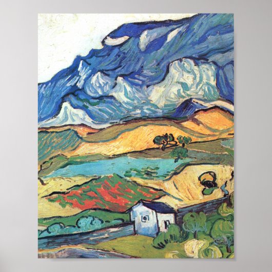 Vincent Van Gogh - Les Alpilles Mountain Landscape Poster (Voorkant)
