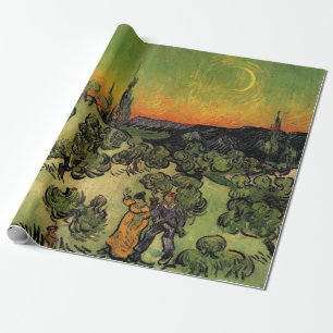 Vincent Van Gogh maanlandschap Cadeaupapier