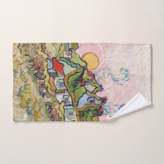 Vincent van Gogh - Maisons et figure (Serviette à main)