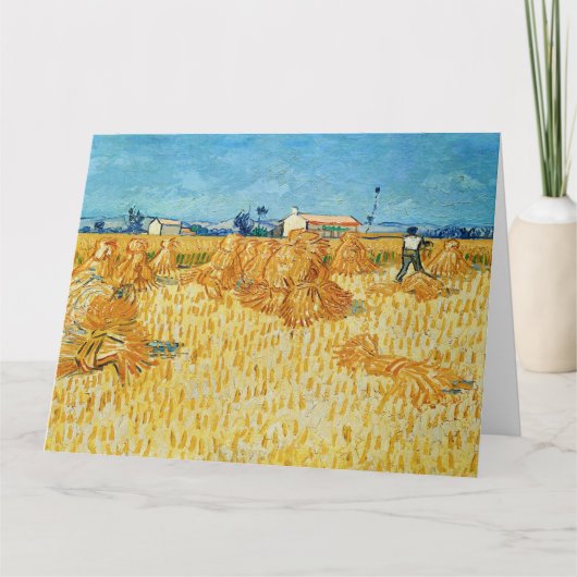Vincent van Gogh, maïsoogst in de Provence Kaart (Voorkant)