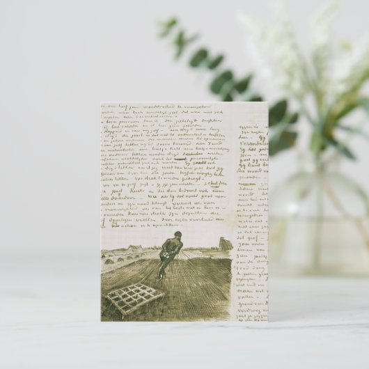 Vincent van Gogh | Man dat een harnas trekt Briefkaart (Staand voorkant)