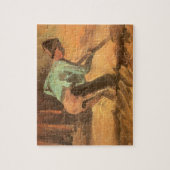 Vincent van Gogh - Man Stooping w Stick of Spade Legpuzzel (Verticaal)