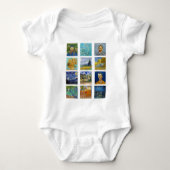 Vincent Van Gogh - Masterstuks Grid Romper (Voorkant)