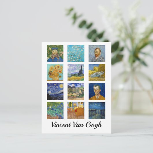 Vincent Van Gogh - Masterstuks Mosaic Briefkaart (Staand voorkant)