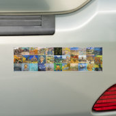 Vincent van Gogh - Masterstuks Mosaic Patchwork Bumpersticker (Op auto)