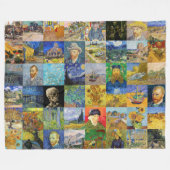 Vincent van Gogh - Masterstuks Mosaic Patchwork Fleece Deken (Voorkant (Horizontaal))