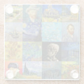 Vincent van Gogh - Masterstuks Mosaic Patchwork Glazen Onderzetter (Achterkant)