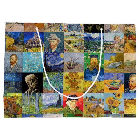 Vincent van Gogh - Masterstuks Mosaic Patchwork Groot Cadeauzakje (Achterkant)