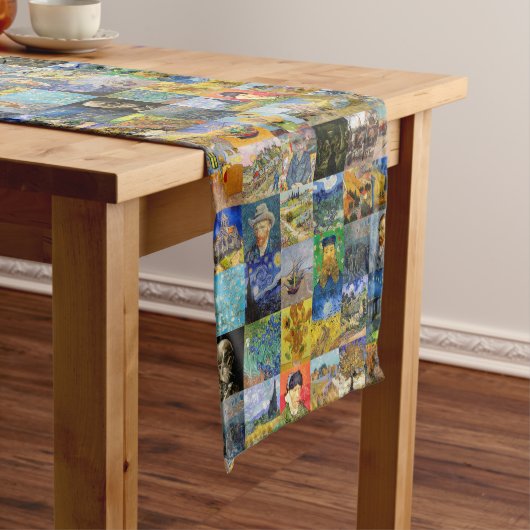Vincent van Gogh - Masterstuks Mosaic Patchwork Korte Tafelloper (Voorbeeld)