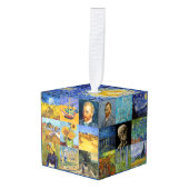Vincent van Gogh - Masterstuks Mosaic Patchwork Kubus Ornament (Voorkant hoekig)