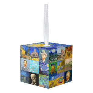 Vincent van Gogh - Masterstuks Mosaic Patchwork Kubus Ornament